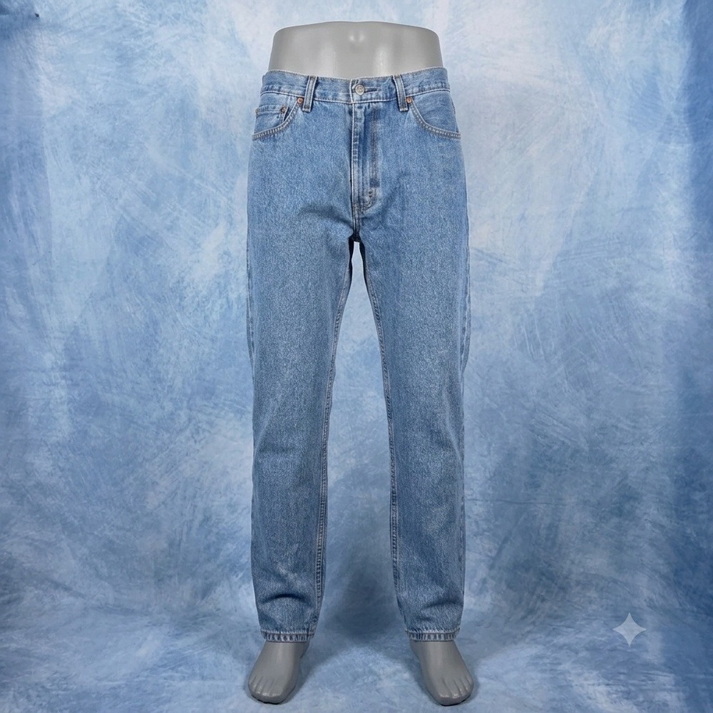 Levis 505 Regular Fit Straight Leg Jeans Mens 36x32 Blue Denim Medium Wash